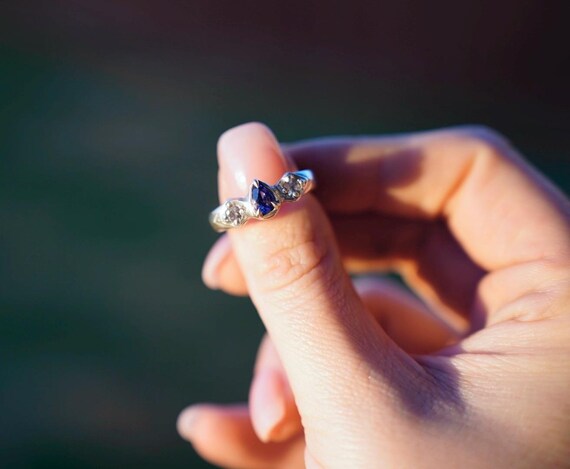 オーダーメイド 婚約 指輪 タンザナイト タンザナイト 18金イエローゴールド 12月誕生石 ルビーとタンザナイトが輝く鍛造オーダーメイドリング | 結婚・婚約