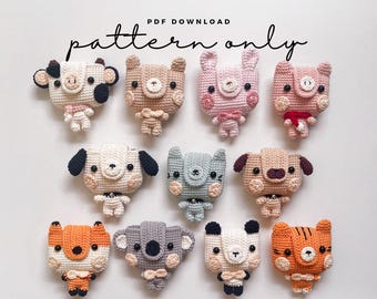 Animal AirPods Case Crochet Pattern Bundle - EarPods Pouch PDF Tutorial