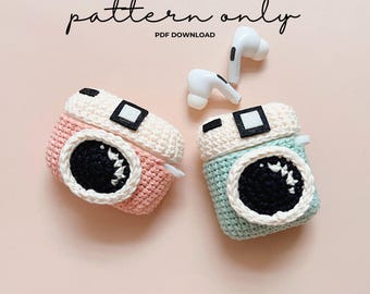 Camera Crochet AirPods Case Pattern | AirPods 1/2 & Pro (PDF Pattern)