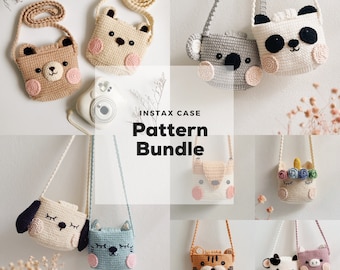 Animal Instax Camera Case Crochet Pattern Bundle (PDF)
