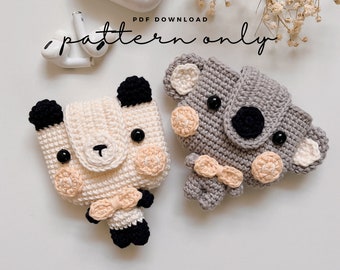 Crochet Koala & Panda AirPods Pouch Pattern | PDF Tutorial