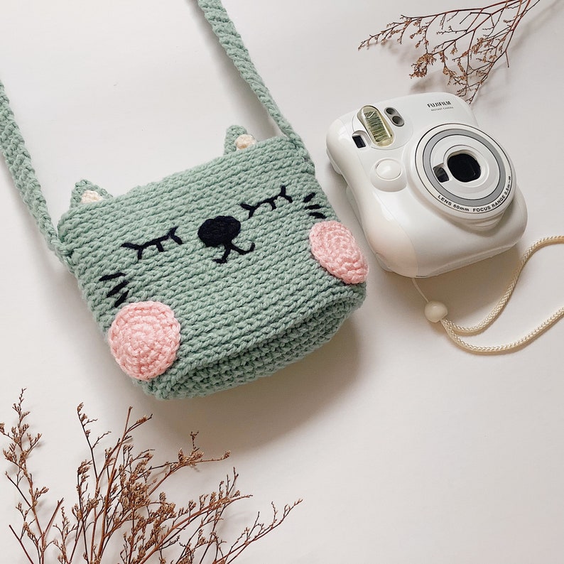 Pdf Pattern Crochet Fuji Instax Case Cat & Dog for mini 90, 70, 40, 11, 25, 9, 8, polaroid camera image 5