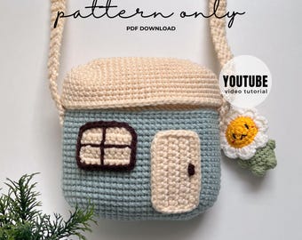 Mini Homey Crochet Bag & Daisy Charm Set | PDF Pattern + YouTube Tutorial