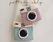 Camera Crochet Bag Pattern PDF, Lomo Style Mini Purse, Small Crossbody Bag