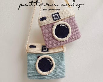 Pdf Pattern Camera Crochet Bag, Lomo Camera Bag, Bag pattern, Crochet pattern, tutorial PDF file