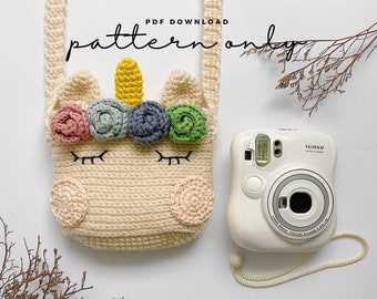 Crochet Unicorn Fuji Instax Case Pattern | PDF Download