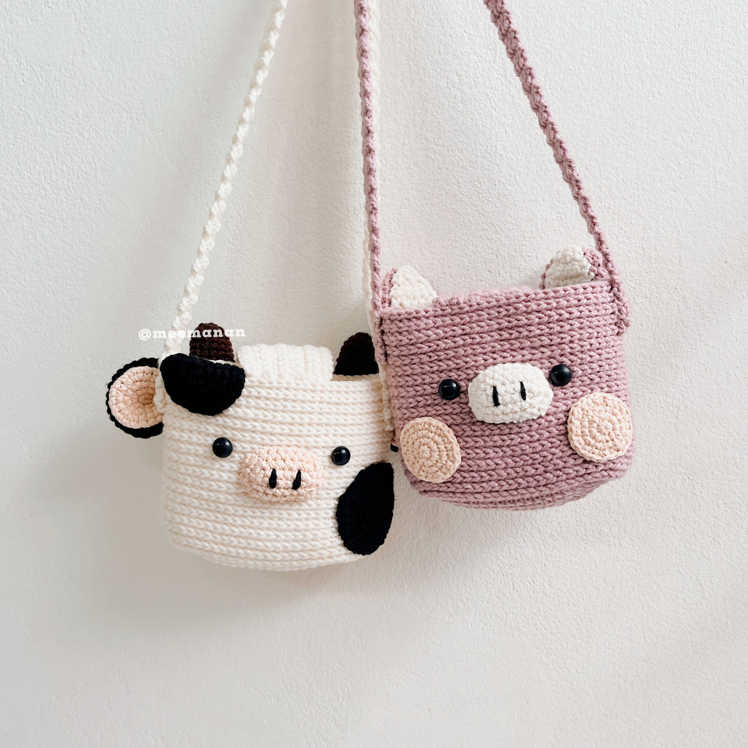 Crochet Camera Case Pattern | Cow & Pig Design (PDF Pattern) - Etsy