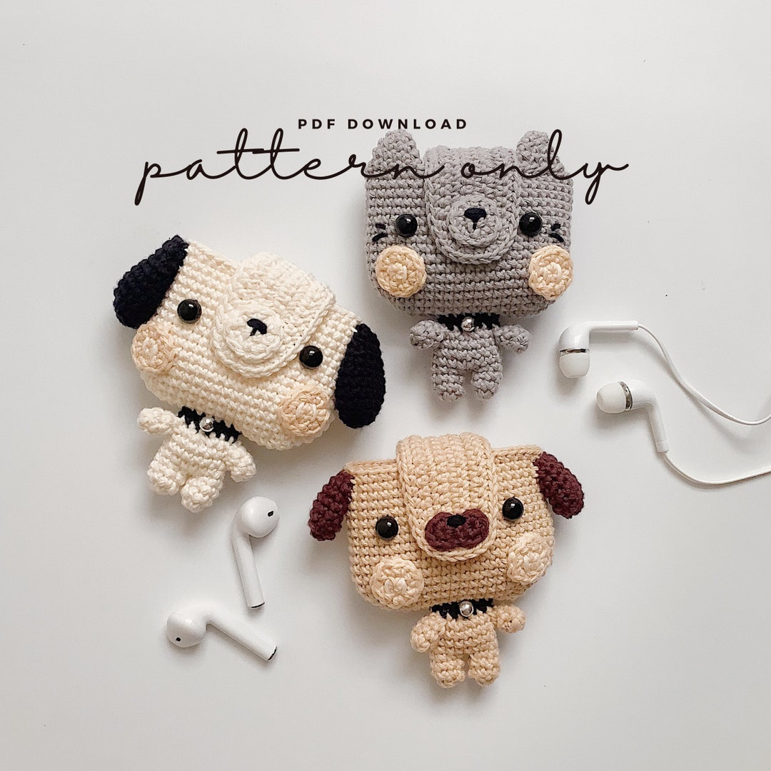 Crochet Cat & Dog Earpods Pouch Pattern | Airpods 1/2/pro (PDF Pattern ...