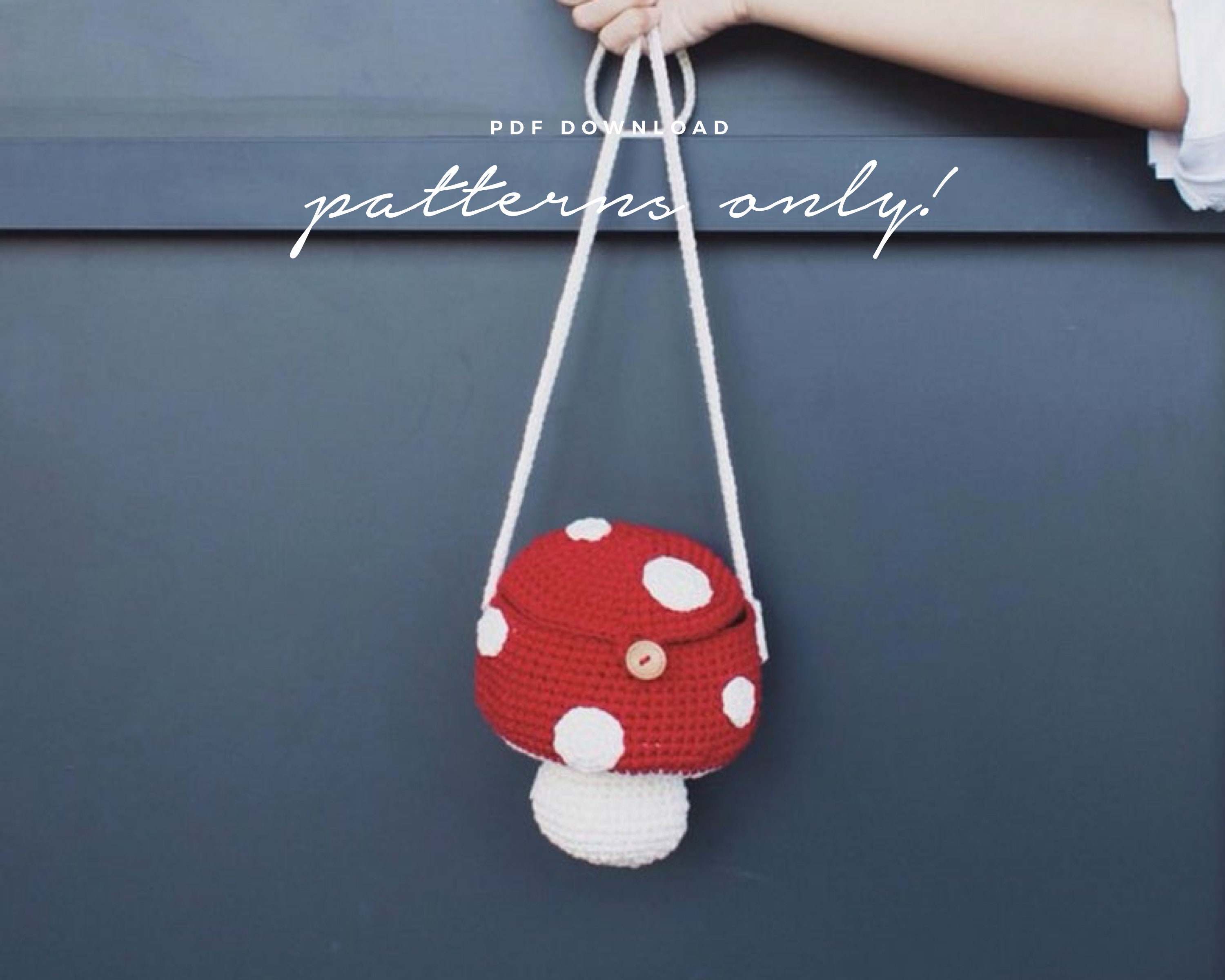 crochet mushroom backpack