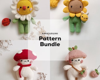Paquete de muñeca planta, patrón de amigurumi, patrón de crochet, tutorial en PDF