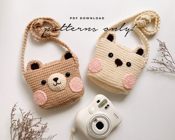 Pdf.Pattern Crochet Fuji Instax Case Bear & Rabbit for | Etsy