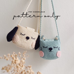 Pdf Pattern Crochet Fuji Instax Case Cat & Dog for mini 90, 70, 40, 11, 25, 9, 8, polaroid camera image 1