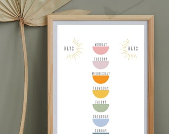 Colors Poster, Educational Posters, Kindergarten Poster, Classroom Posters, Educational Wall Art, Colors Printable, Preschool Decor