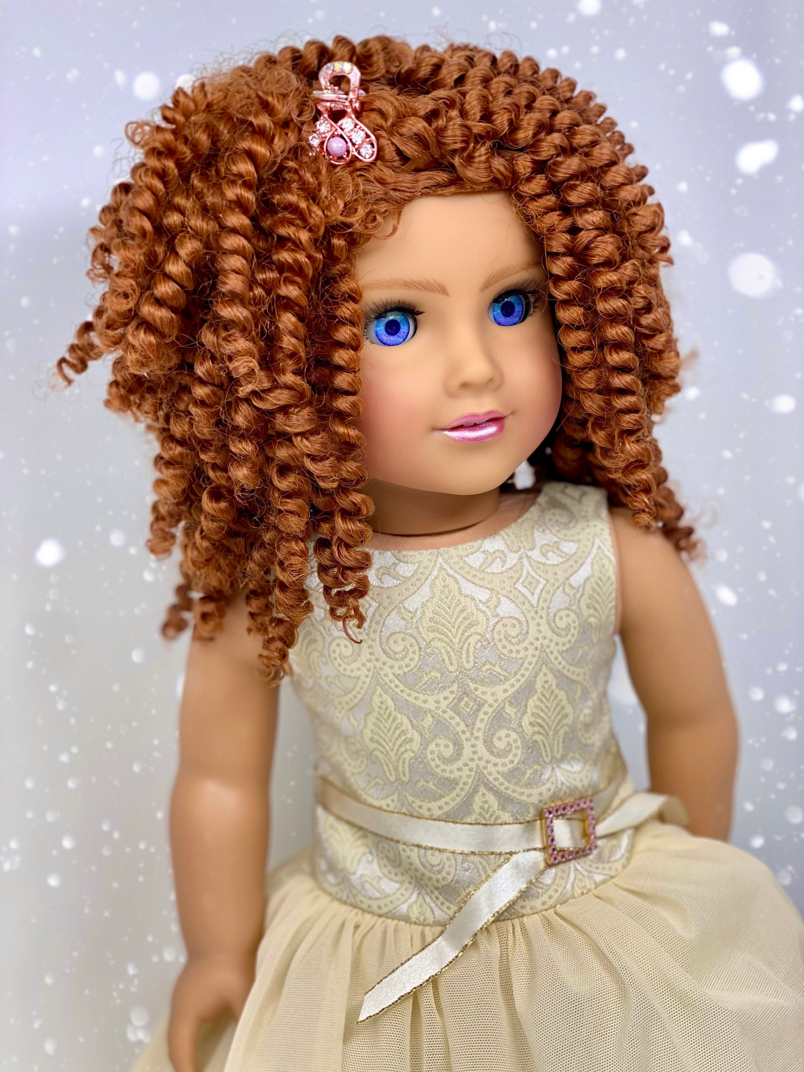 American Girl Doll Wig Eye Bundle Sweet Cinnamon & Espresso Etsy