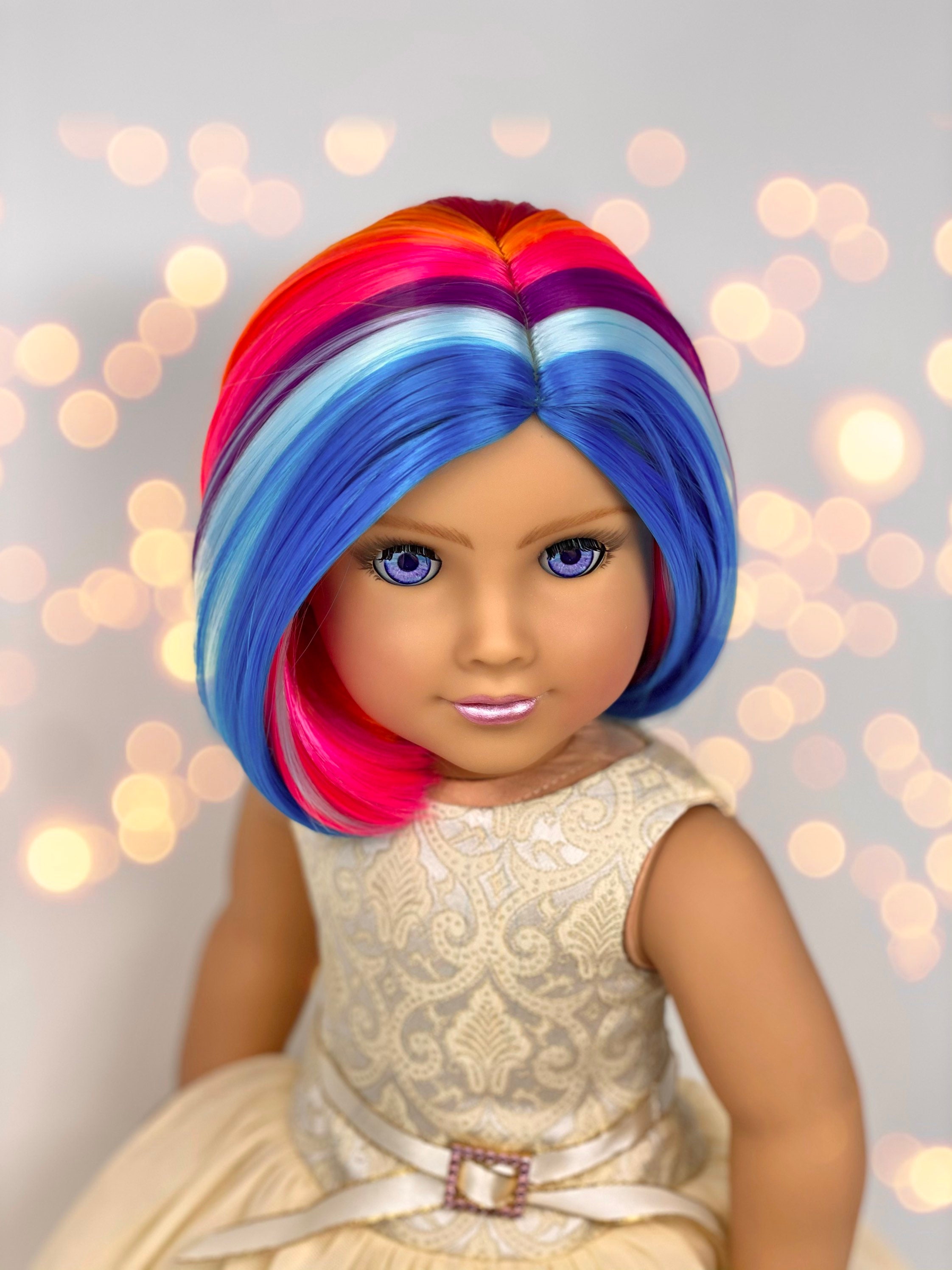 American Girl Doll Wig City Pixie Etsy
