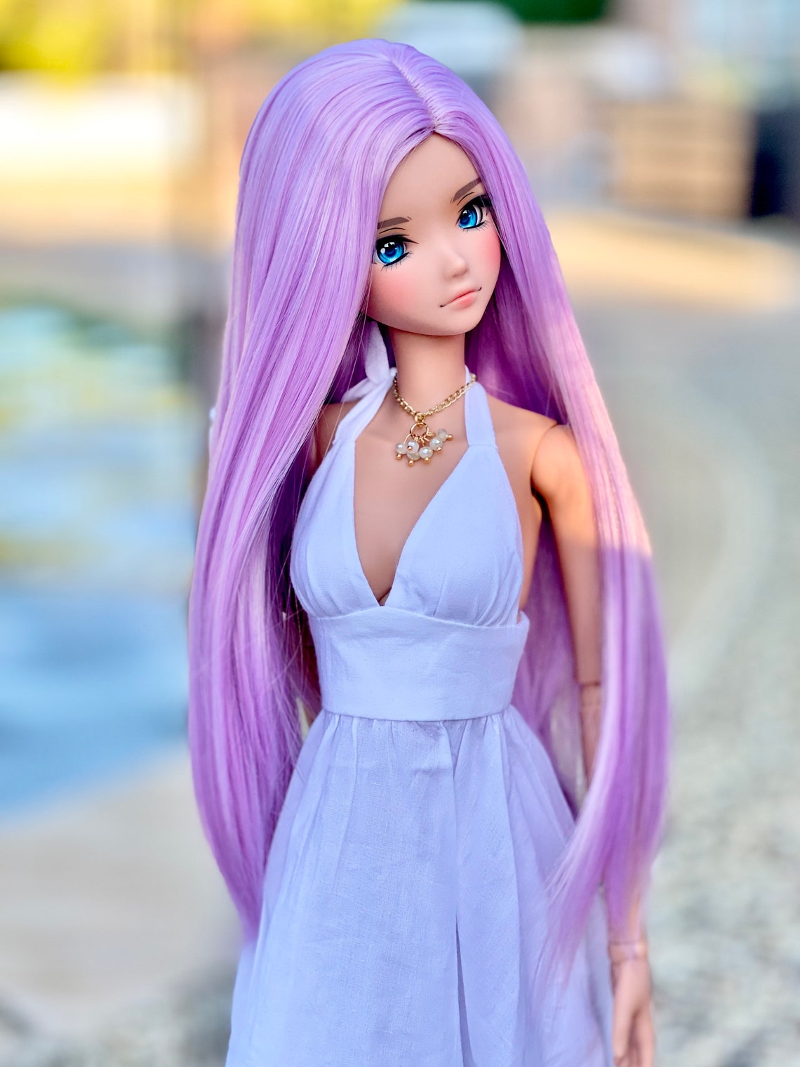 Lavish Smart Doll Size 21cm Wig lavendar Blossom Straight Etsy