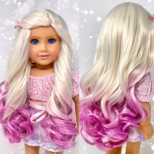 American Girl Doll Wig blue Raspberry Etsy