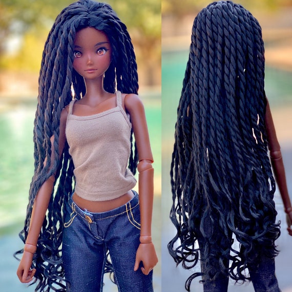 Lavish Smart Doll Size 21cm Wig raven Royalty | Etsy