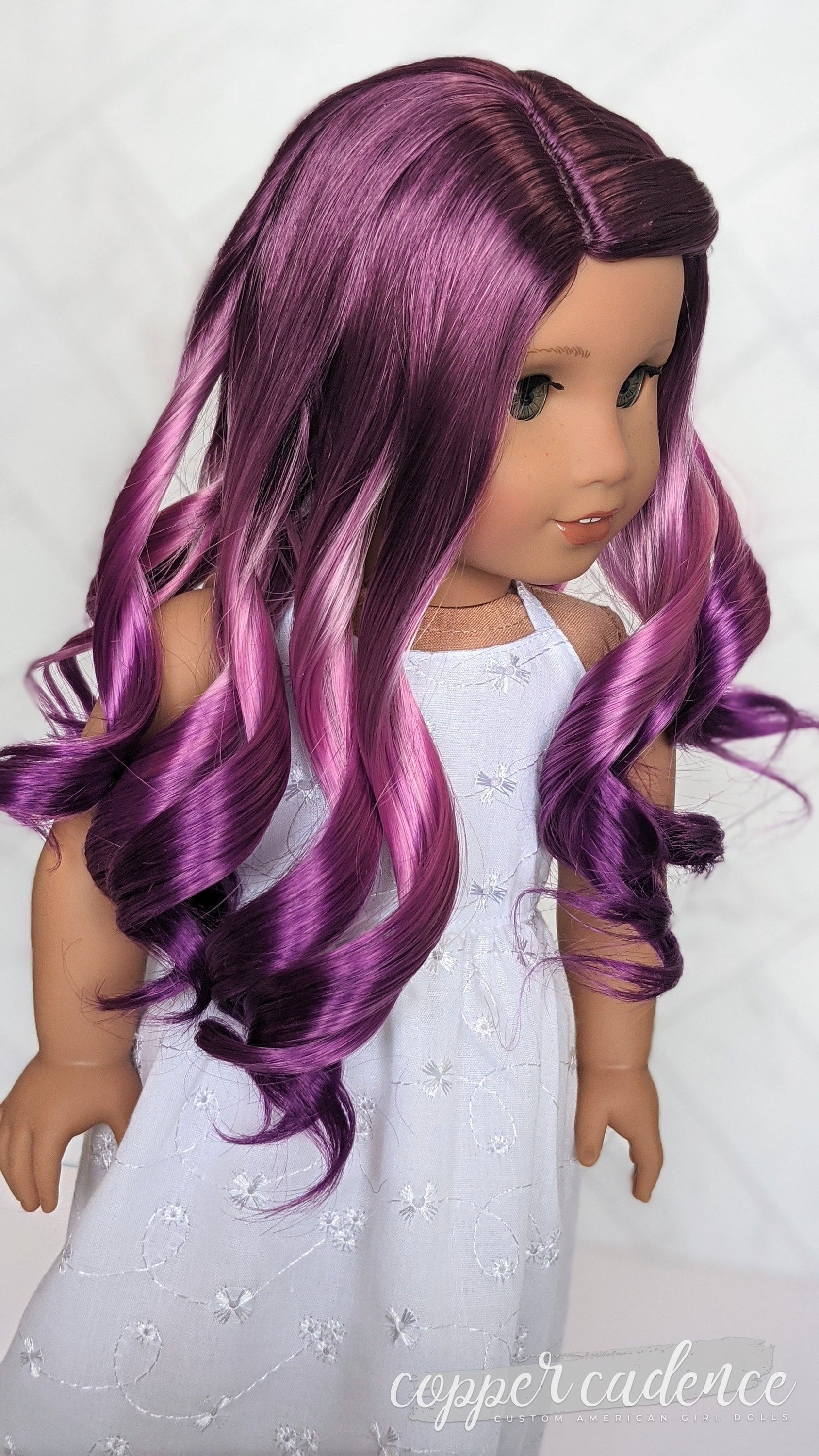 American Girl Doll Wig Luscious Lilac Etsy