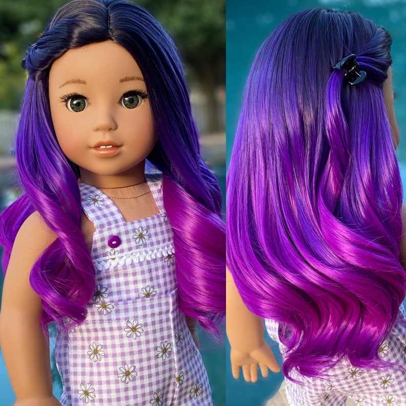 American Girl Doll Wig empress Violet Etsy