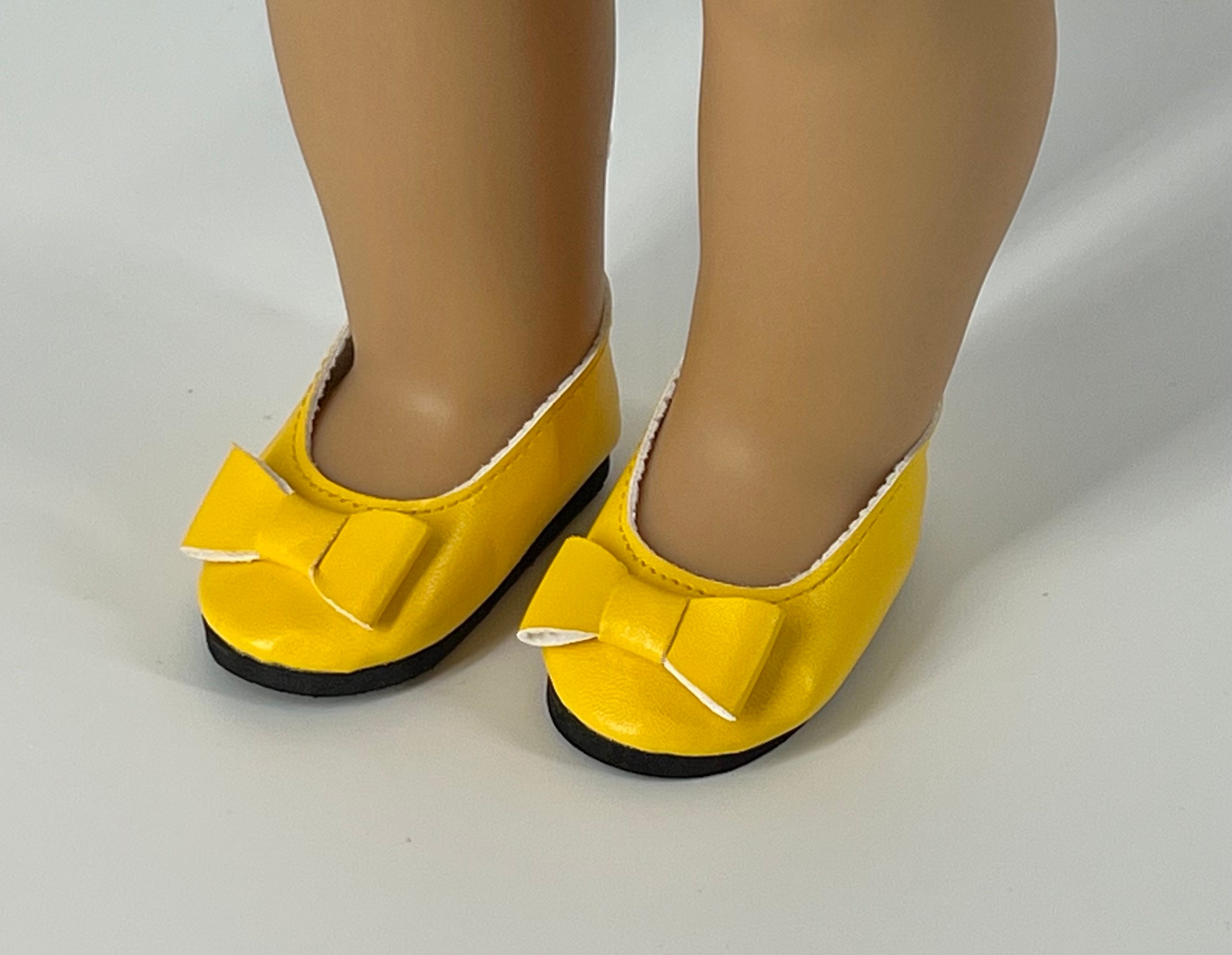yellow flats with bow