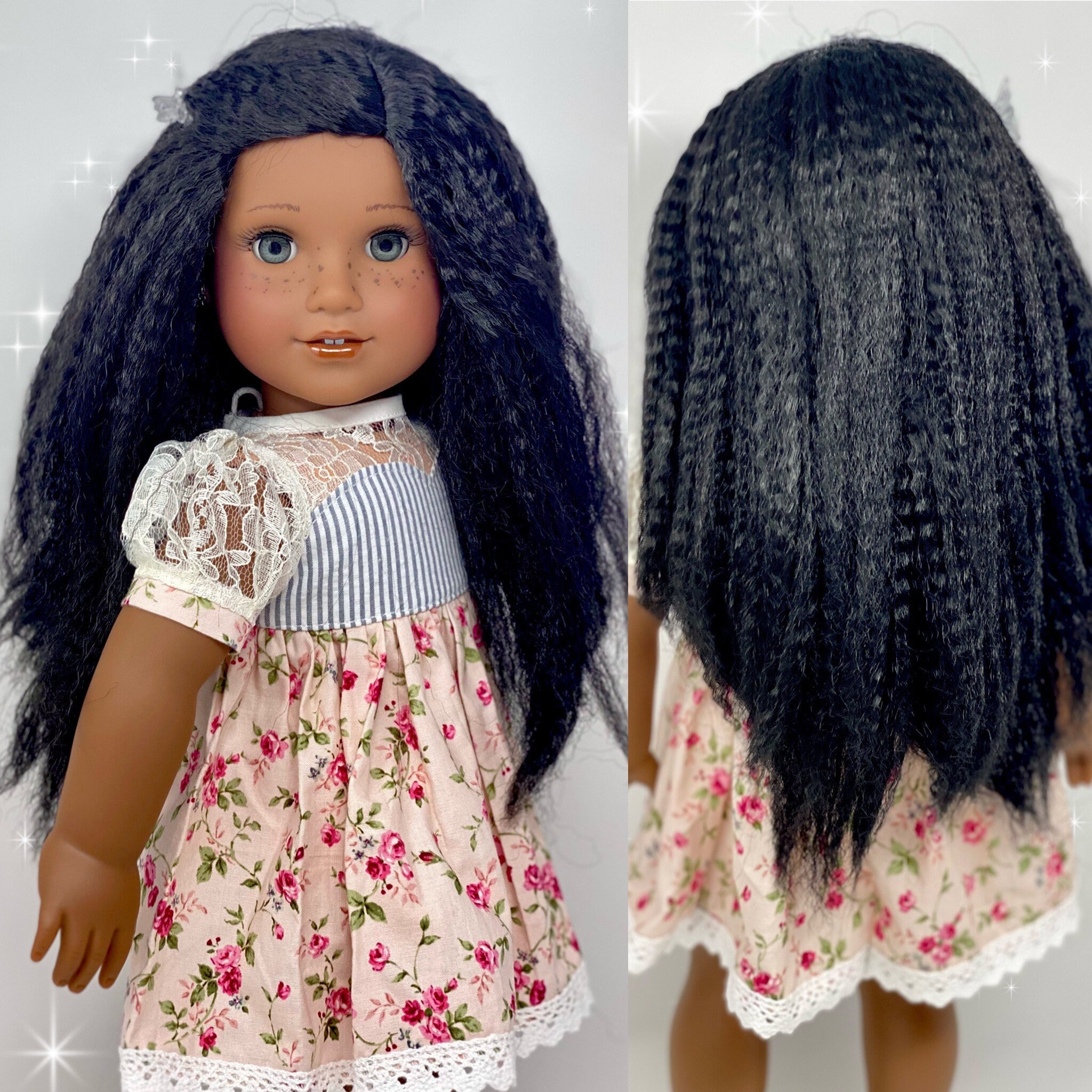 American Girl Doll Wig flawless Ebony Etsy