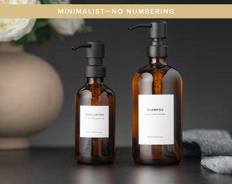 Minimalist - No Number - Waterproof Cleaning Labels, Custom Options, Made in USA