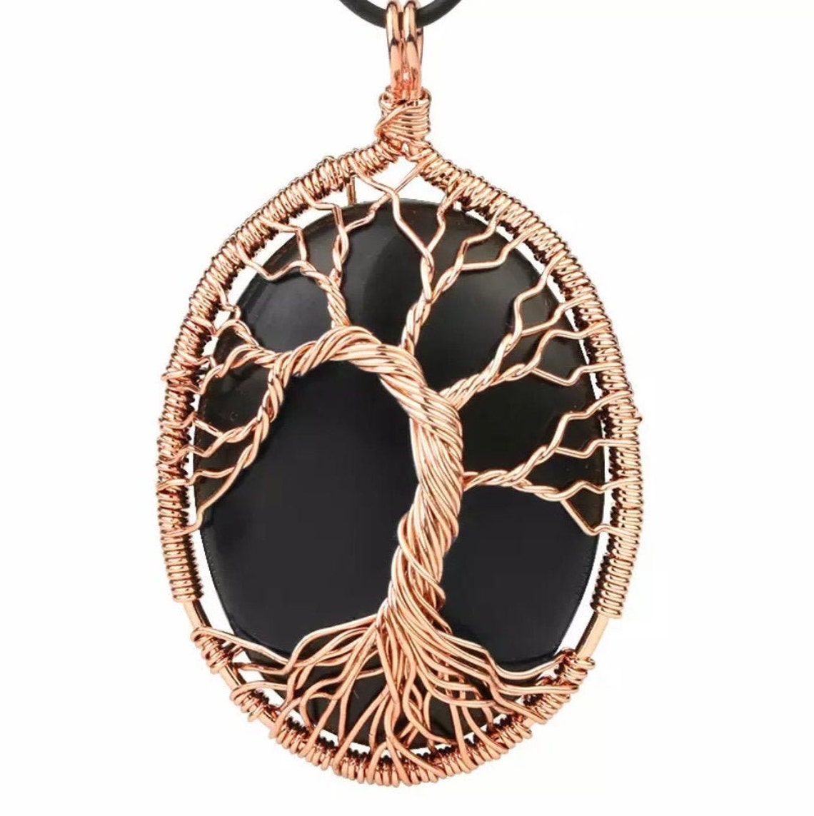 Cabochon Wire Wrap Tree of Life Pendant Etsy