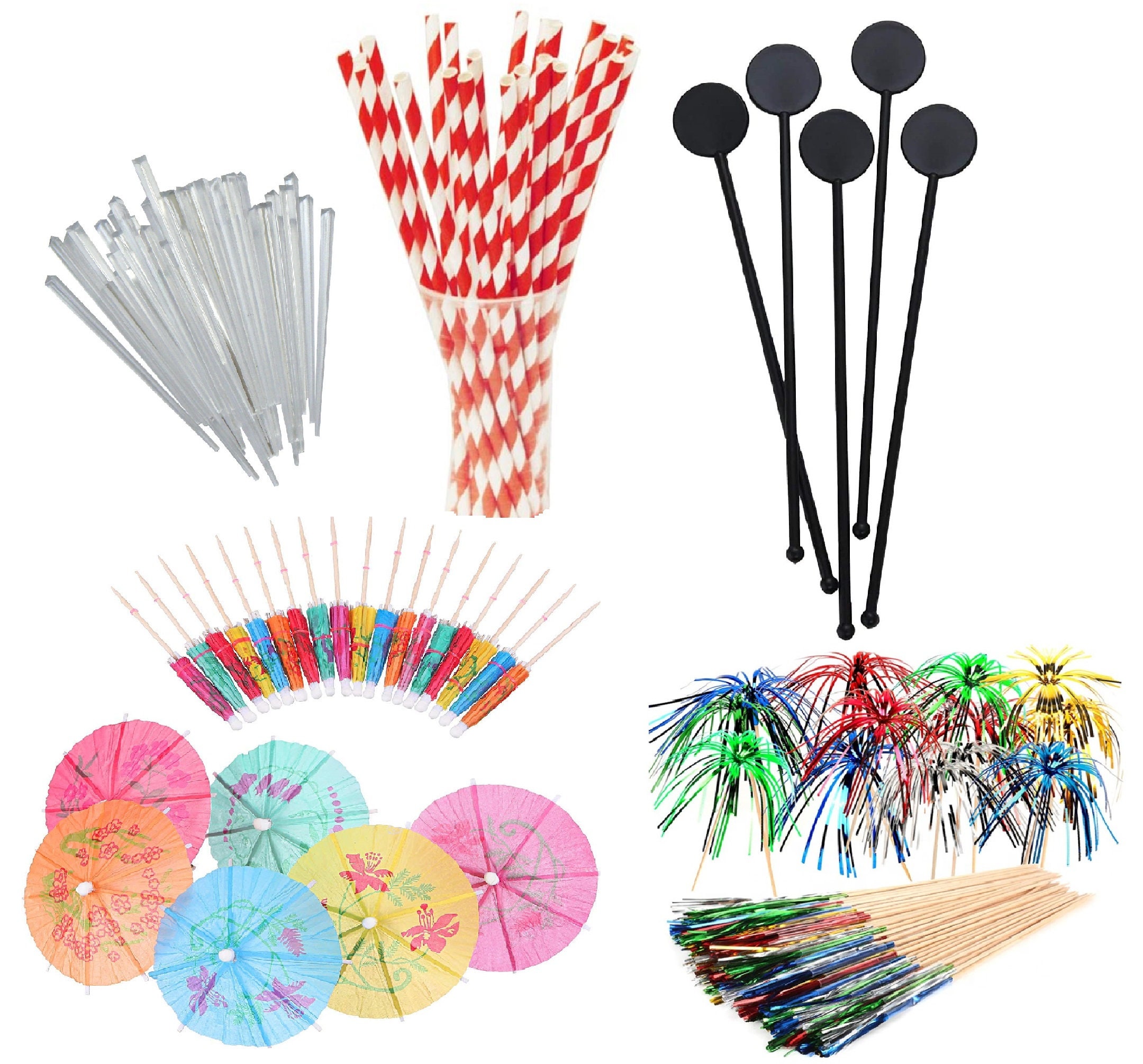 99 Piece Cocktail Drink Accessory Decoration Pack Party Bar Etsy