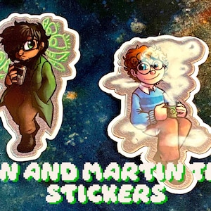 TMA Jonathan Sims and Martin Blackwood Stickers (The Magnus Archives)