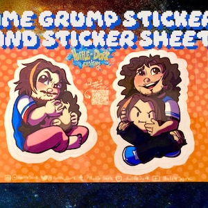 Game Grumps Stickers and Sticker Sheet (Arin Hanson and Dan Avidan)