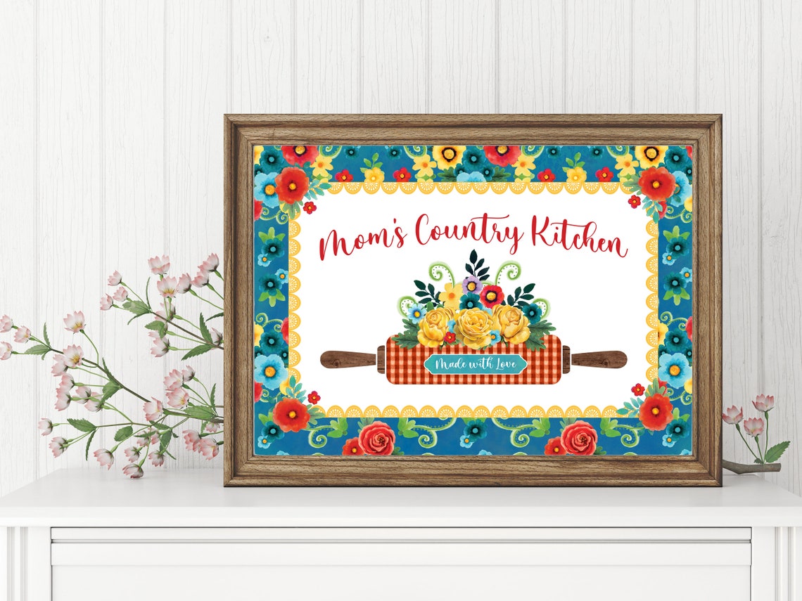Pioneer Woman Mom's Country Kitchen Wall Art Printable | Etsy