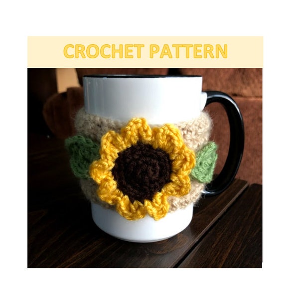 Sunflower Mug Cozy Pattern