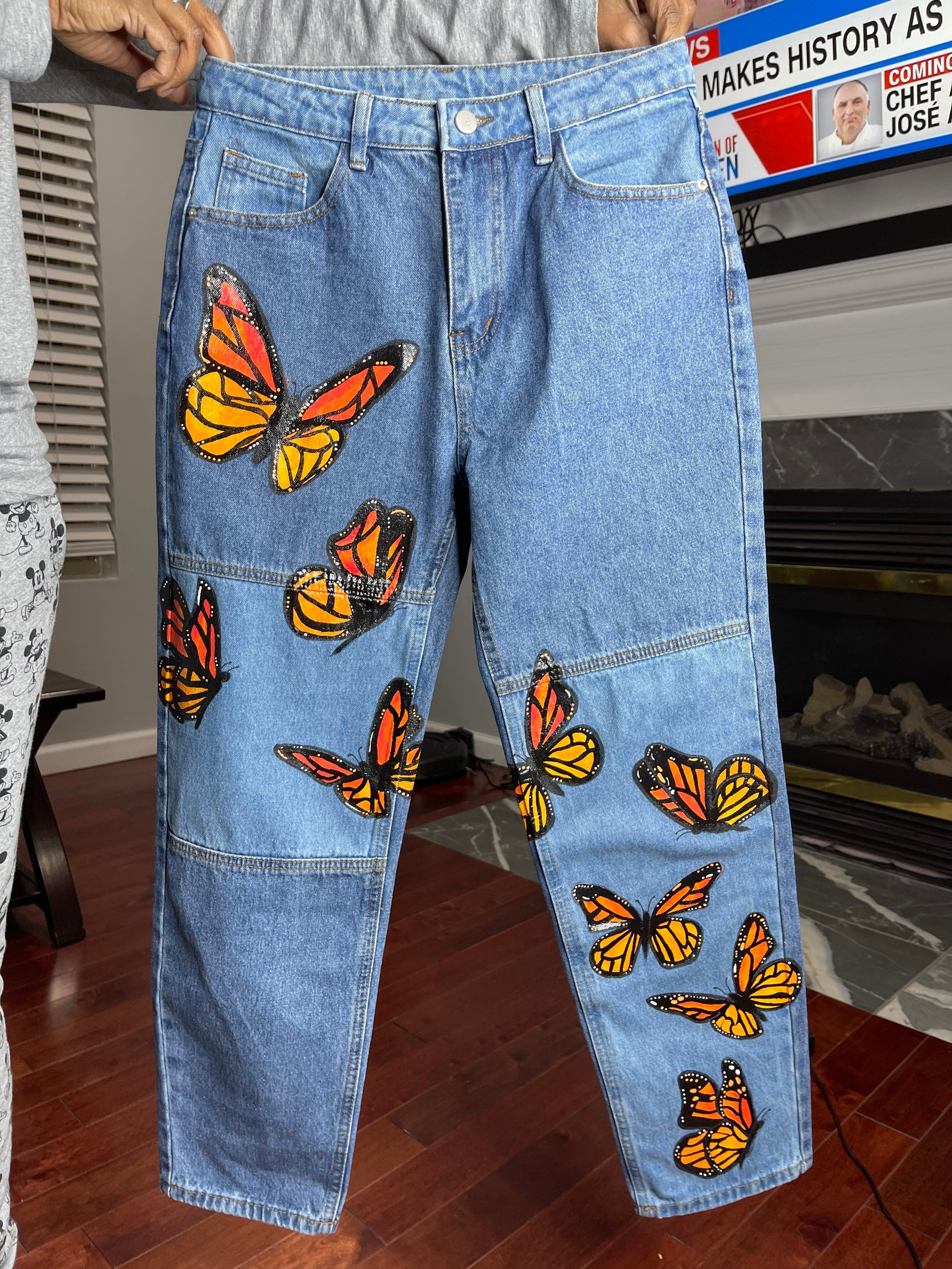 【CRAWLING DEATH】butterfly denim jeans CRAWLING DEATH×SUGAZI】Butterfly jeans - メルカリ