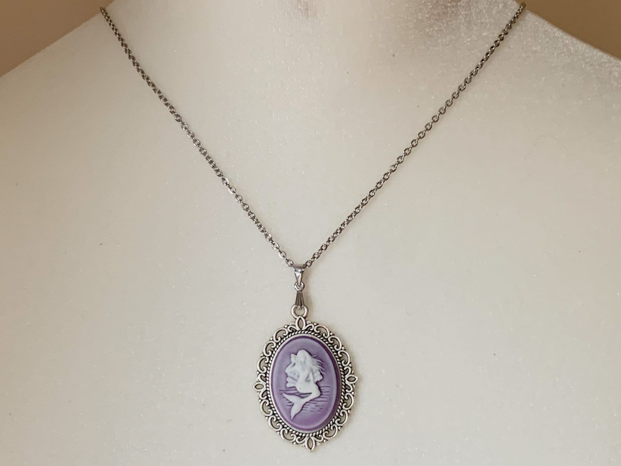Purple Mermaid Designs Big Slim Monogram Necklace