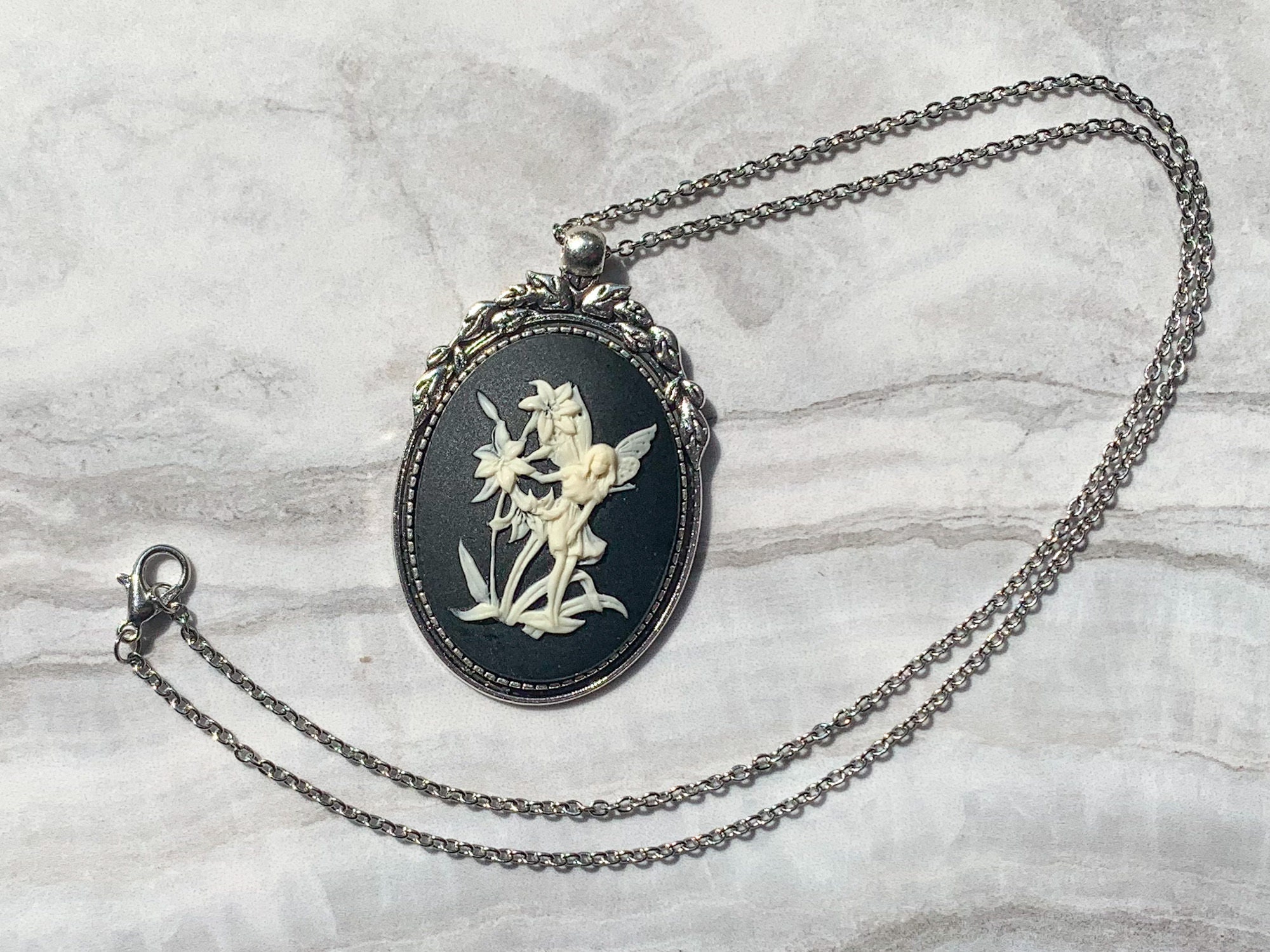 Fairy Cameo Necklace for Fairycore Aesthetic Fairy Grunge - Etsy