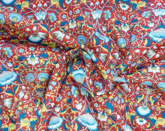 Arts and Crafts cotton poplin, Art Nouveau style 100% cotton, elaborate fabric for dressmaking, elegant cotton for sewing