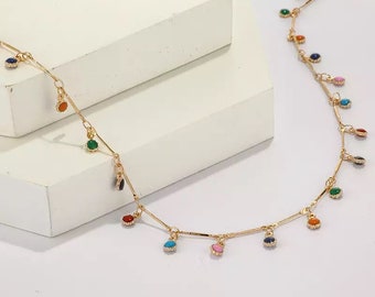 Crystal Y Necklace Etsy