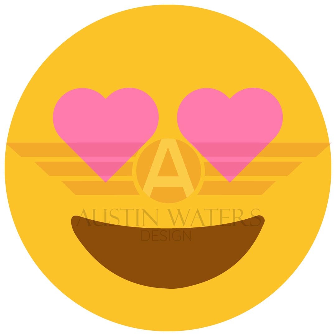 Heart Eyes Emoji Valentines SVG EPS Cricut Cutout Die Cut Valentines