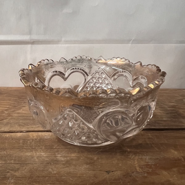 Vintage Cut Glass Trinket Dish