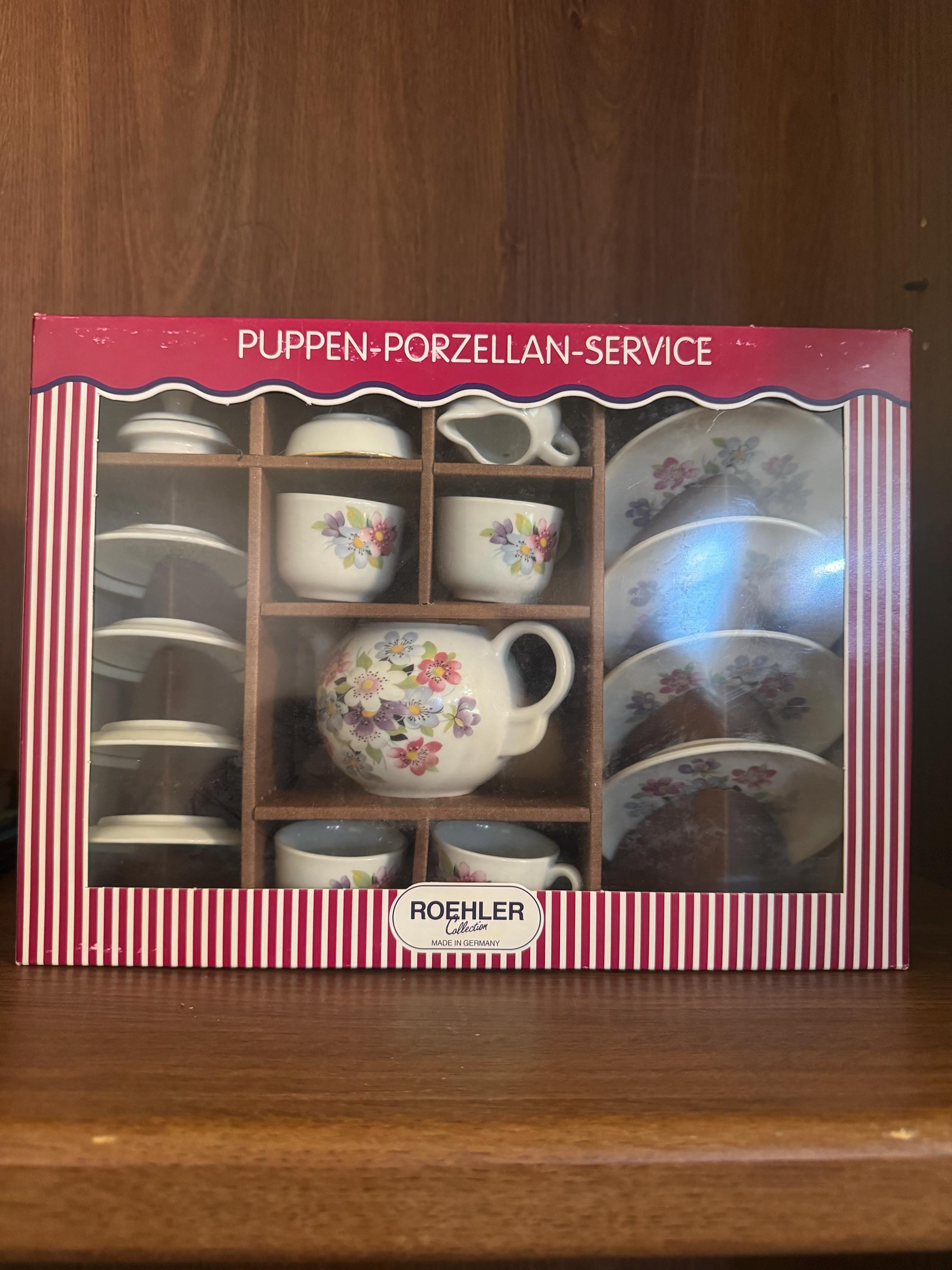Roehler Puppen Porzellan Service Tea Set Made in Germany