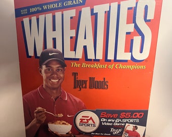 Tiger Woods Unopened 1999 Cereal Box