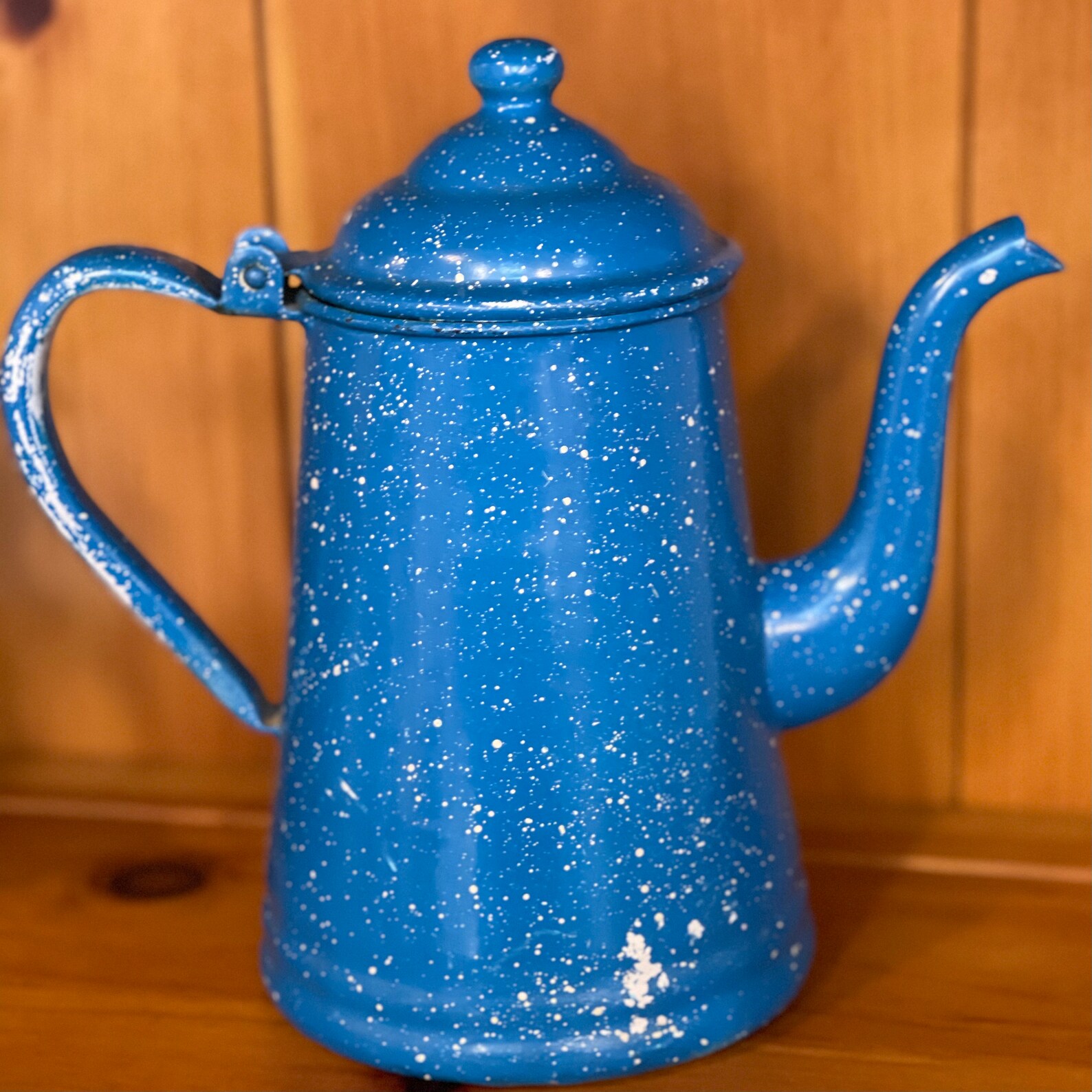 Vintage Blue Speckled Enamel Coffee Pot / Tea Pot 9 Etsy
