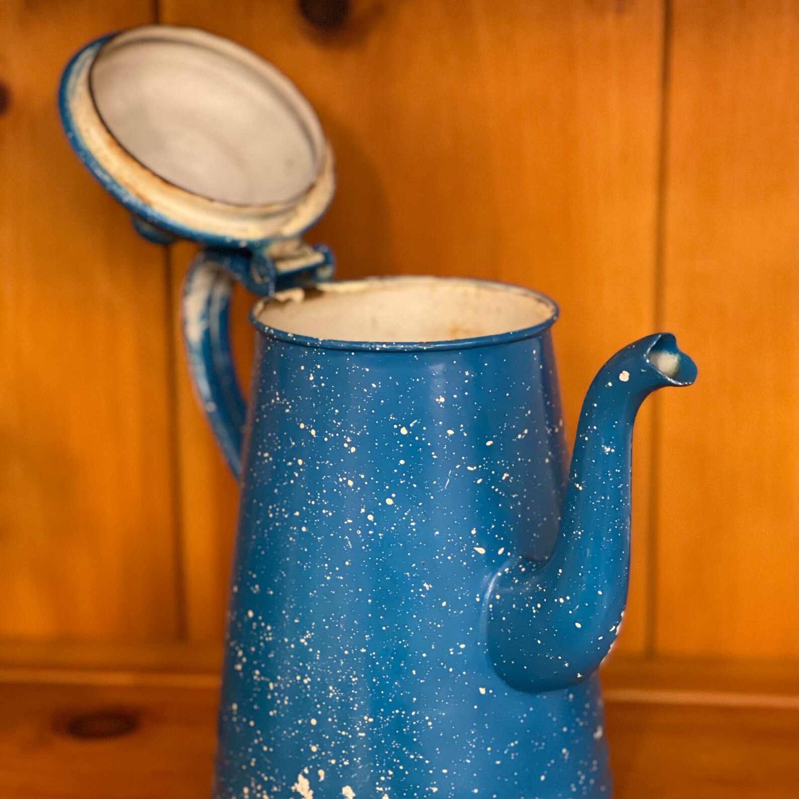 Vintage Blue Speckled Enamel Coffee Pot / Tea Pot 9 Etsy