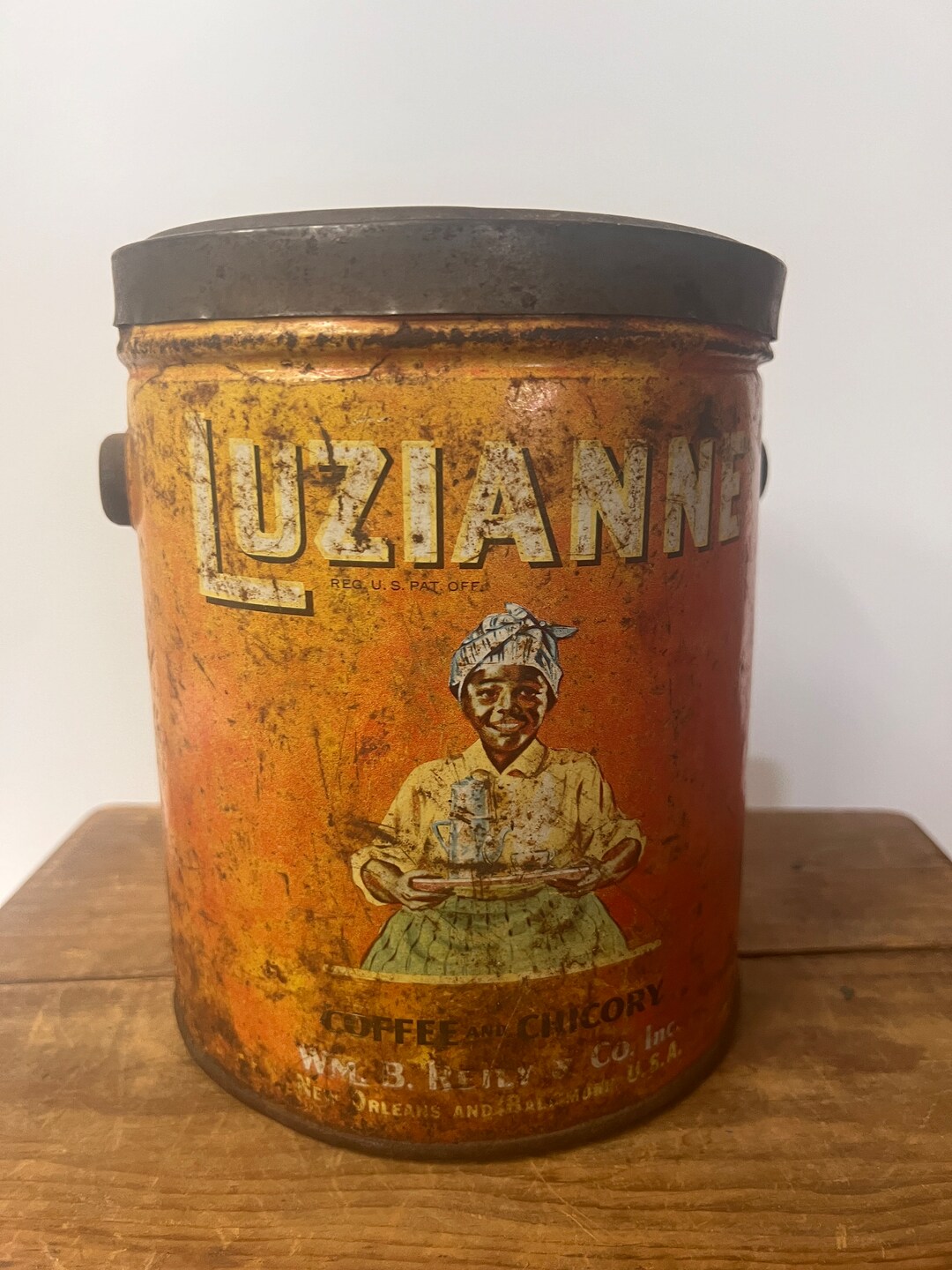 Vintage luzianne coffee chicory can etsy