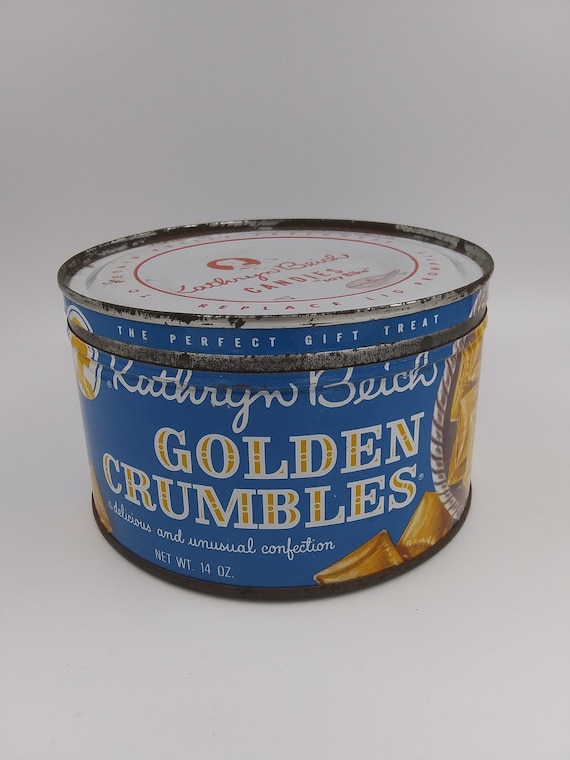 Kathryn Beich Golden Crumbles 14 oz Candy Tin empty Etsy