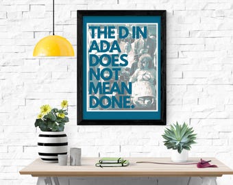 Disability Rights Protest Poster: Teal ADA Advocacy Wall Art