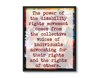 disability rights poster, disability empowerment quote, disability advocacy, disability quote poster, equality, accessibility