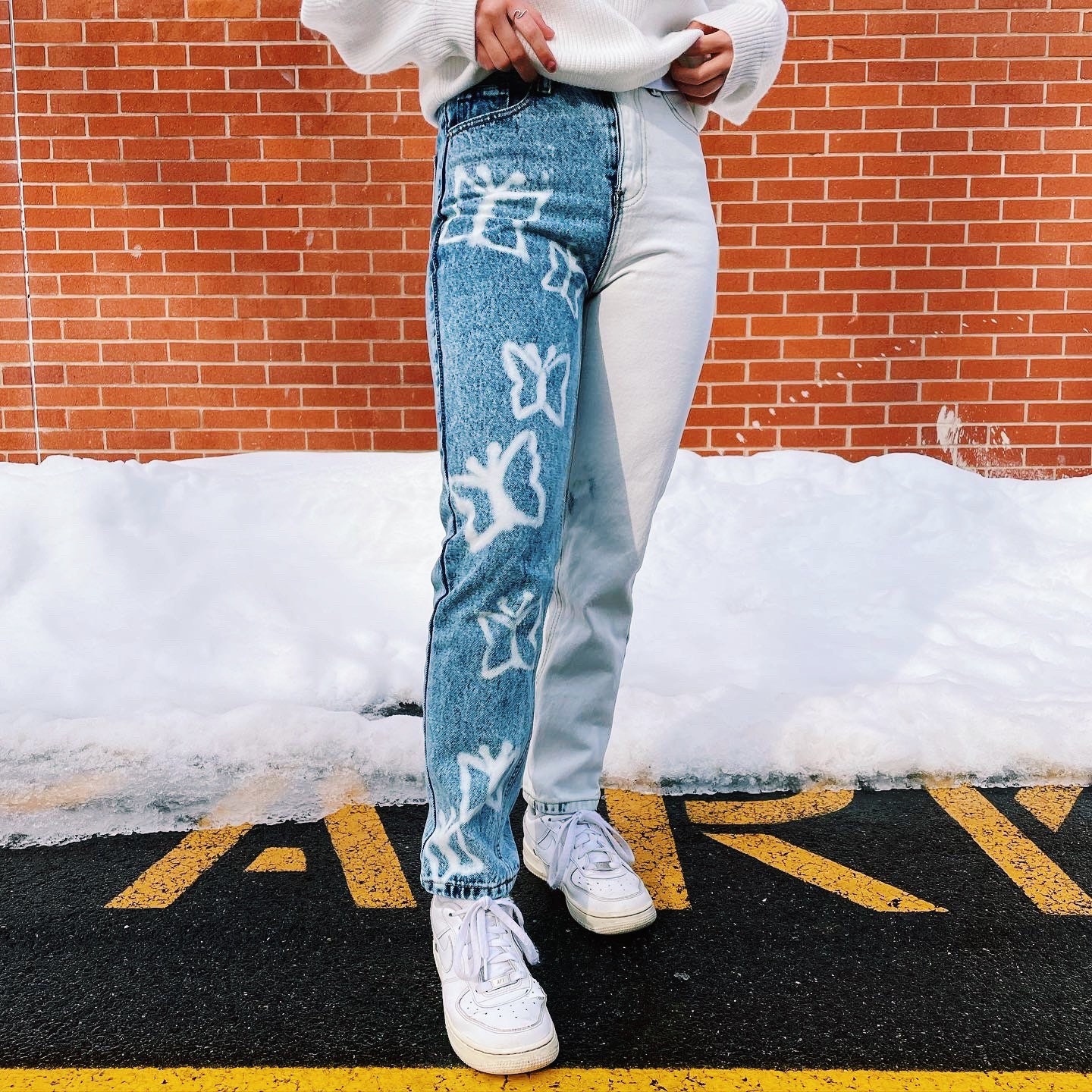 DIY Louis Vuitton Bleach Jeans