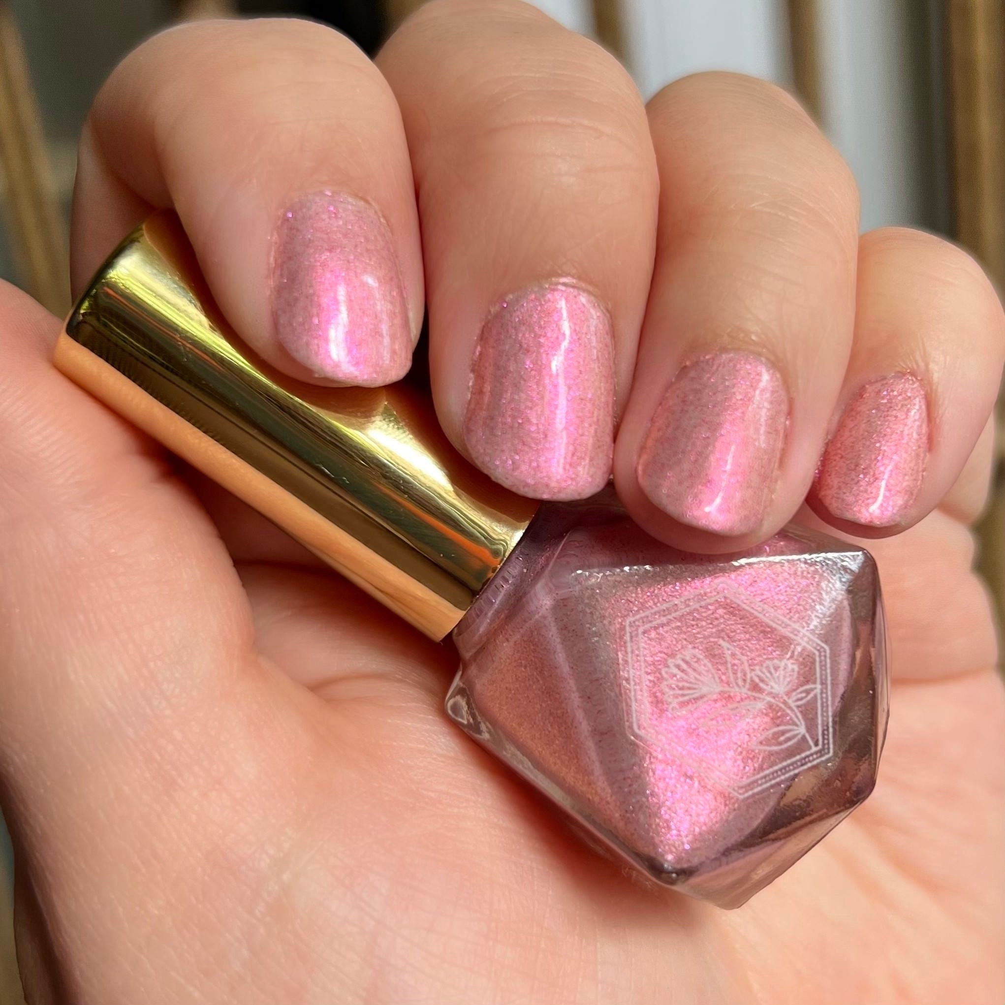 Light Pink/silver Glitter Nail Polish, Sparkle Nail Polish : Princess 
